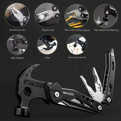 Multifunctional Survival Hammer 14 in 1 Stainless Steel Alloy Material