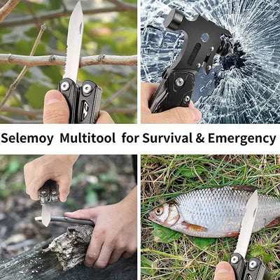 Multifunctional Survival Hammer 14 in 1 Stainless Steel Alloy Material