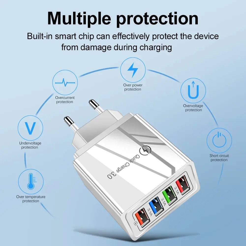 For iPhone 14 USB Charger Quick Charge 3.0