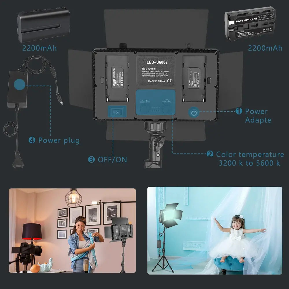 Nagnahz U800 LED Photo Studio Light