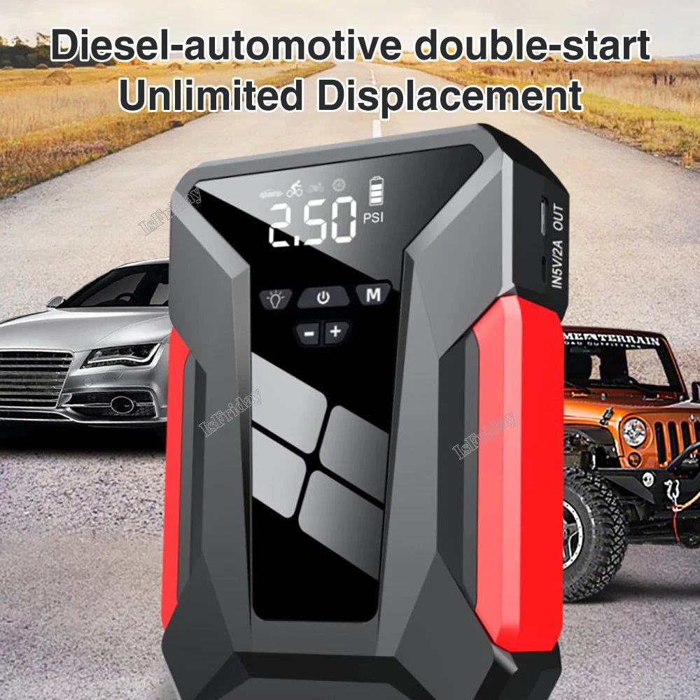 4in1 Car Jump Start Air Compressor 28000mAh Power Bank 1200A