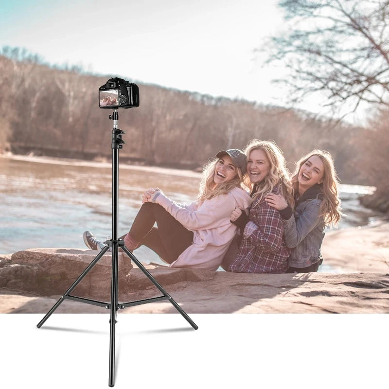 Metal Aluminum Alloy Light Stand Photography Portable Tripod with 1/4 Screw for Softbox LED Ring Light Phone Camera