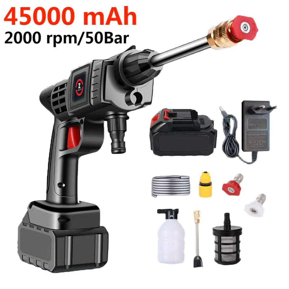 🔥 HOT Sale🔥 Cordless High Pressure Car Washer Spray Water Gun 200W 50Bar