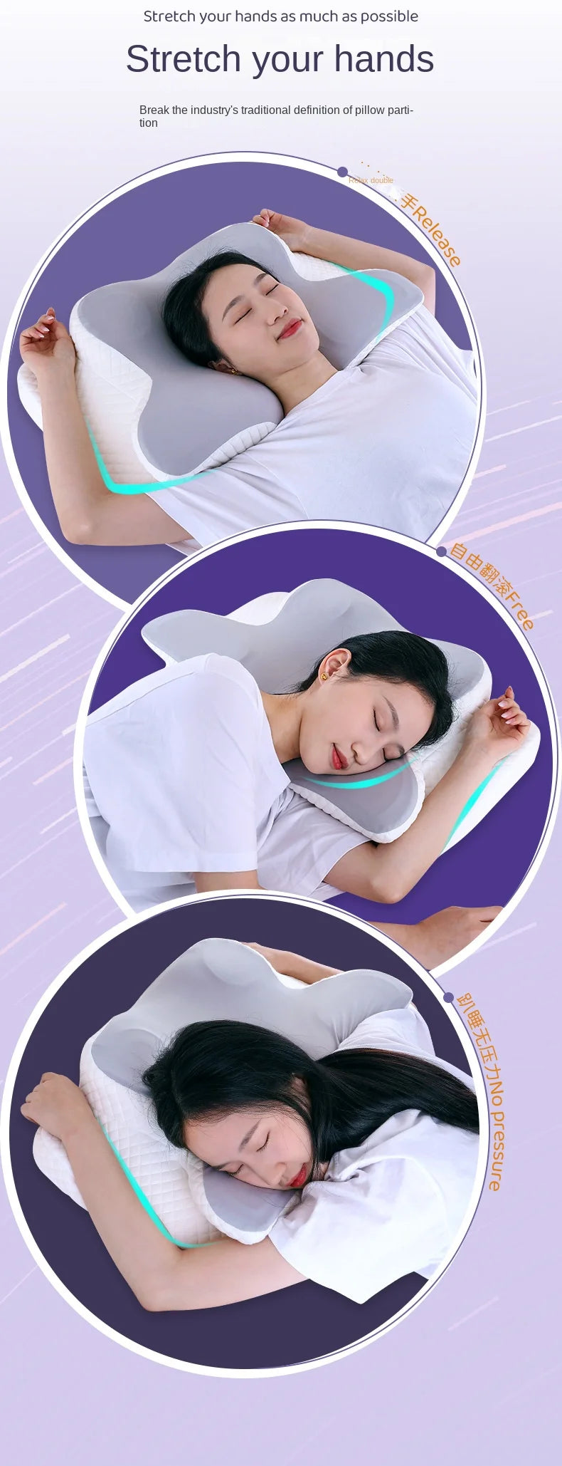 Cervical Pillow Neck Pain Pillow Slow Rebound Memory Cotton