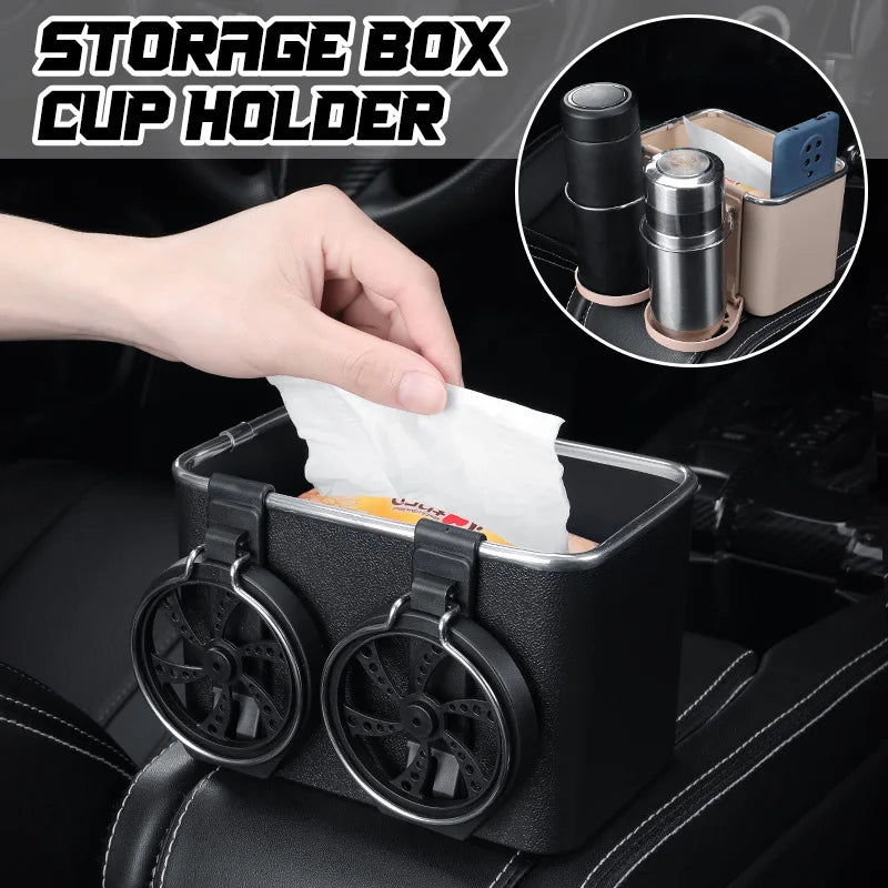 Car Storage Box Armrest Organizer