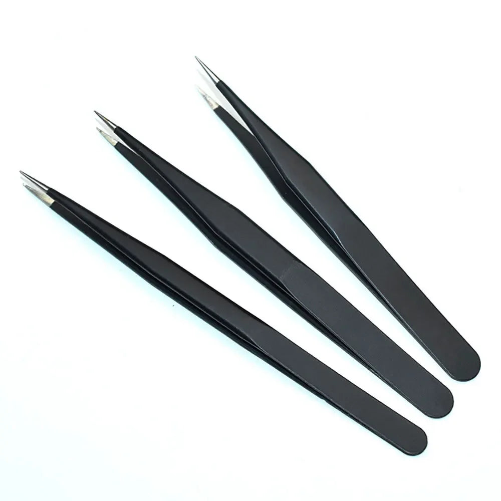 Prodrill 6Pcs Tweezers Set Precision Stainless Steel ESD Anti-Static Electronics Tweezers