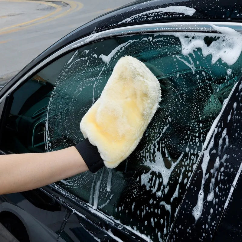 Plush Washing Gloves Car Soft Polishing