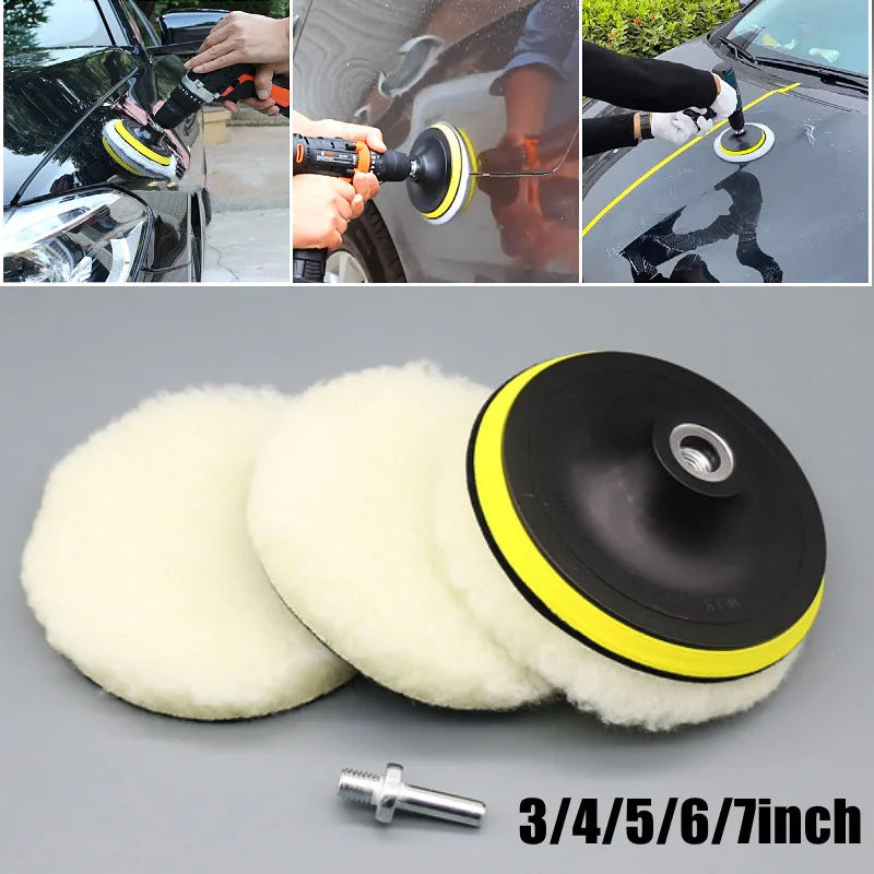 5PCS 3/4/5/6/7 inch Polishing Kit Car Waxing Sponge