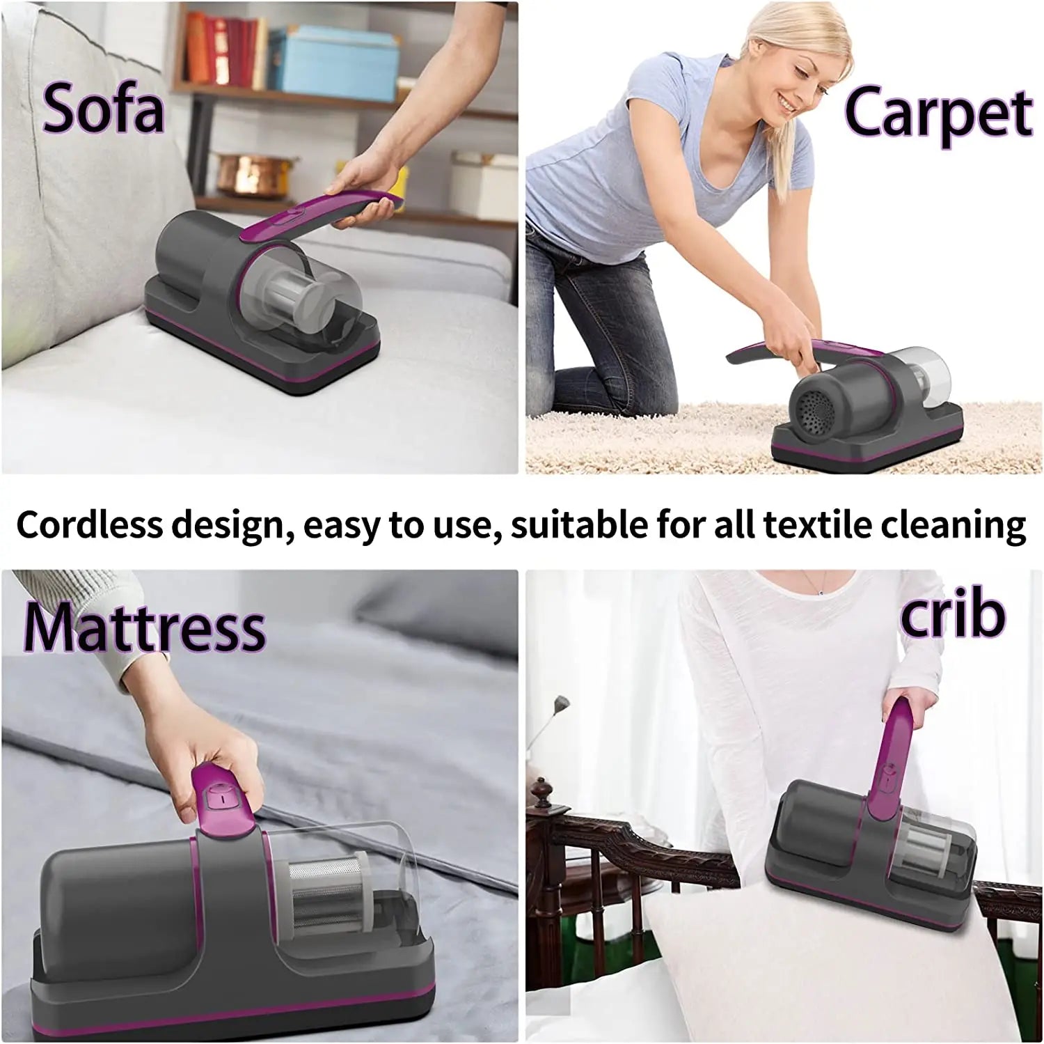 Wireless Mattress Vacuum Cleaner Cordless Handheld