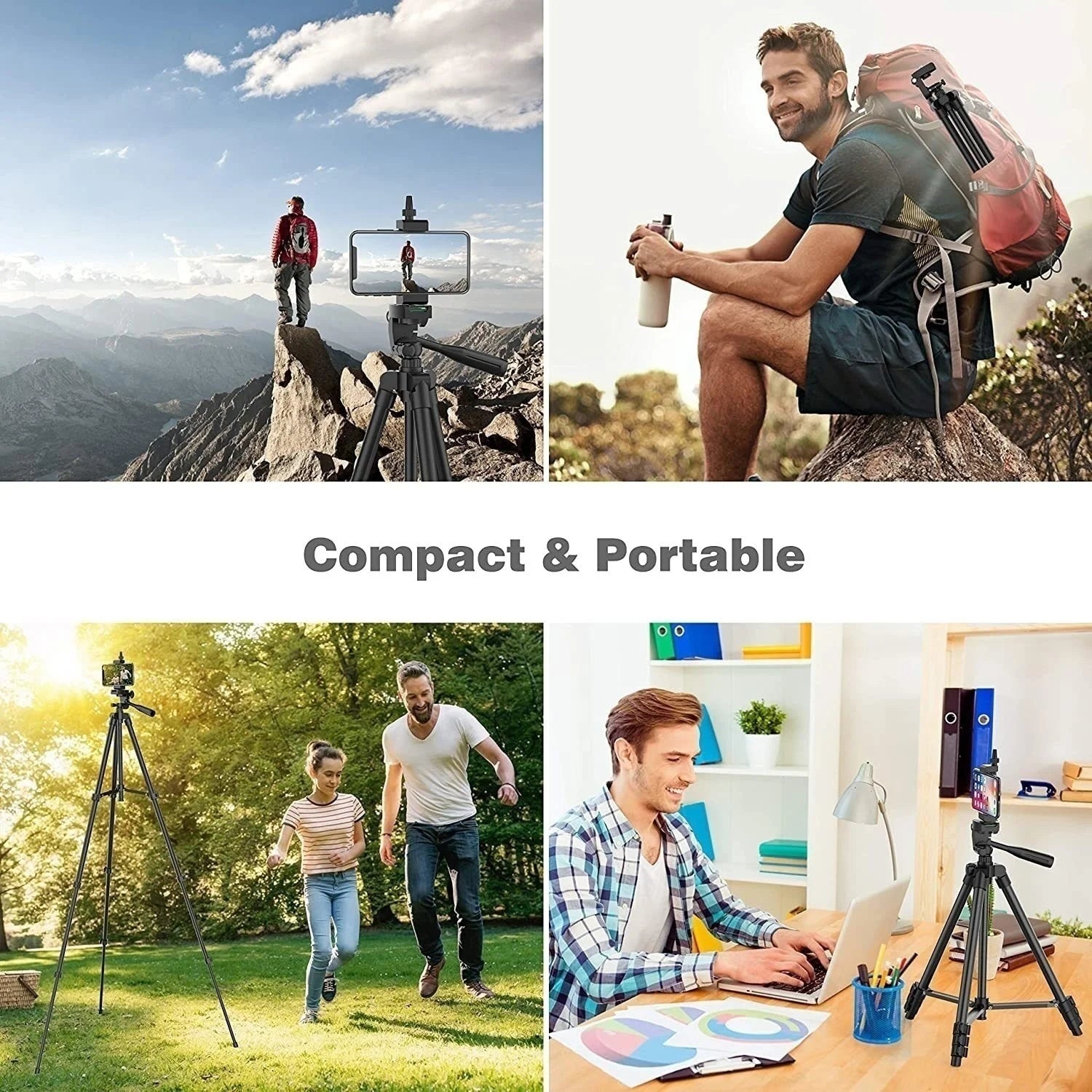 103cm Lightweight Camera Tripod For Mobile Tripod Camera Portable SLR Bluetooth-compatible Desktop Cam Stand Monopod Smartphone