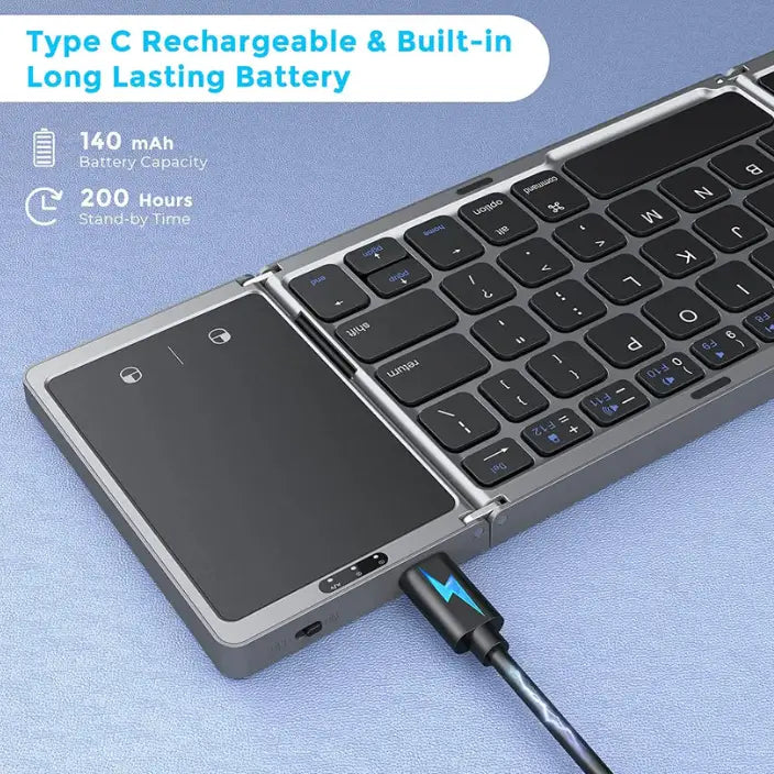 Foldable Bluetooth Keyboard with Touchpad  25% OFF