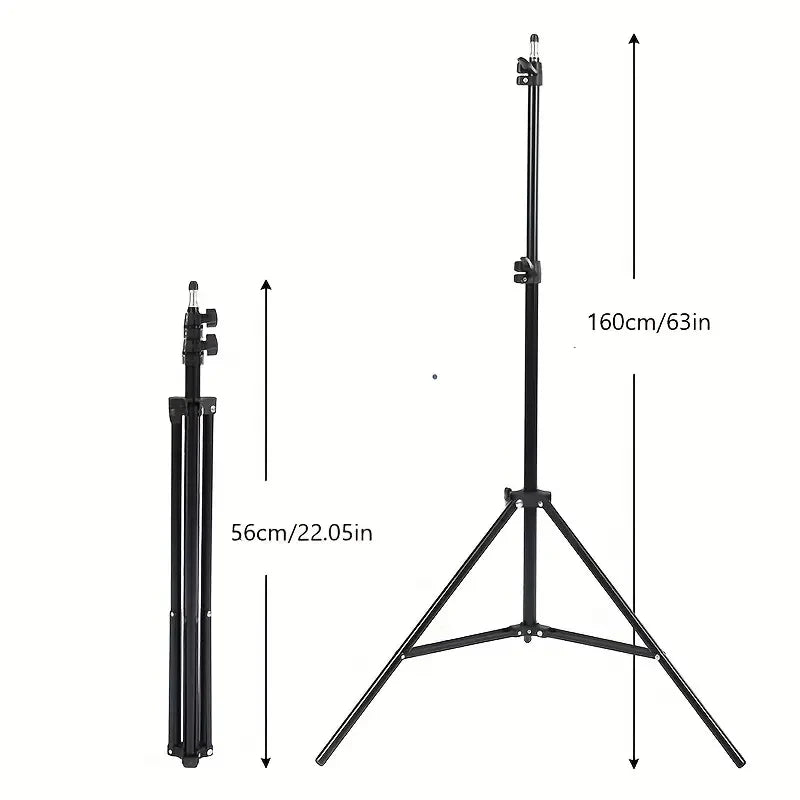 Metal Aluminum Alloy Light Stand Photography Portable Tripod with 1/4 Screw for Softbox LED Ring Light Phone Camera