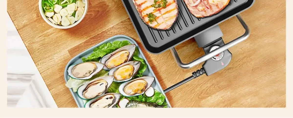 Electric grill household smokeless indoor grill