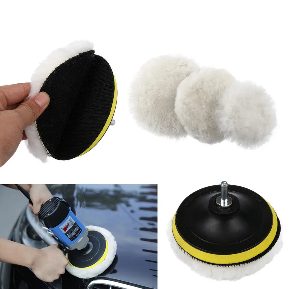 5PCS 3/4/5/6/7 inch Polishing Kit Car Waxing Sponge