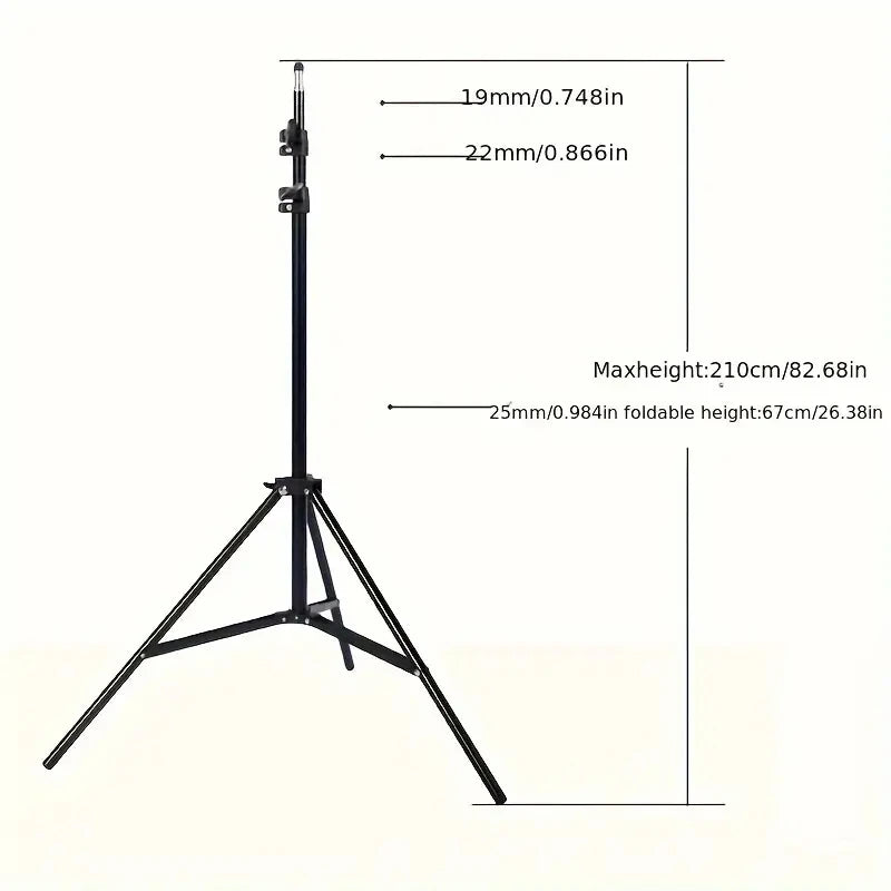 Metal Aluminum Alloy Light Stand Photography Portable Tripod with 1/4 Screw for Softbox LED Ring Light Phone Camera