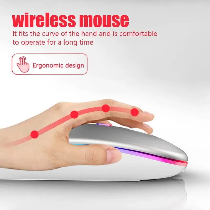 Wireless Mouse RGB Rechargeable