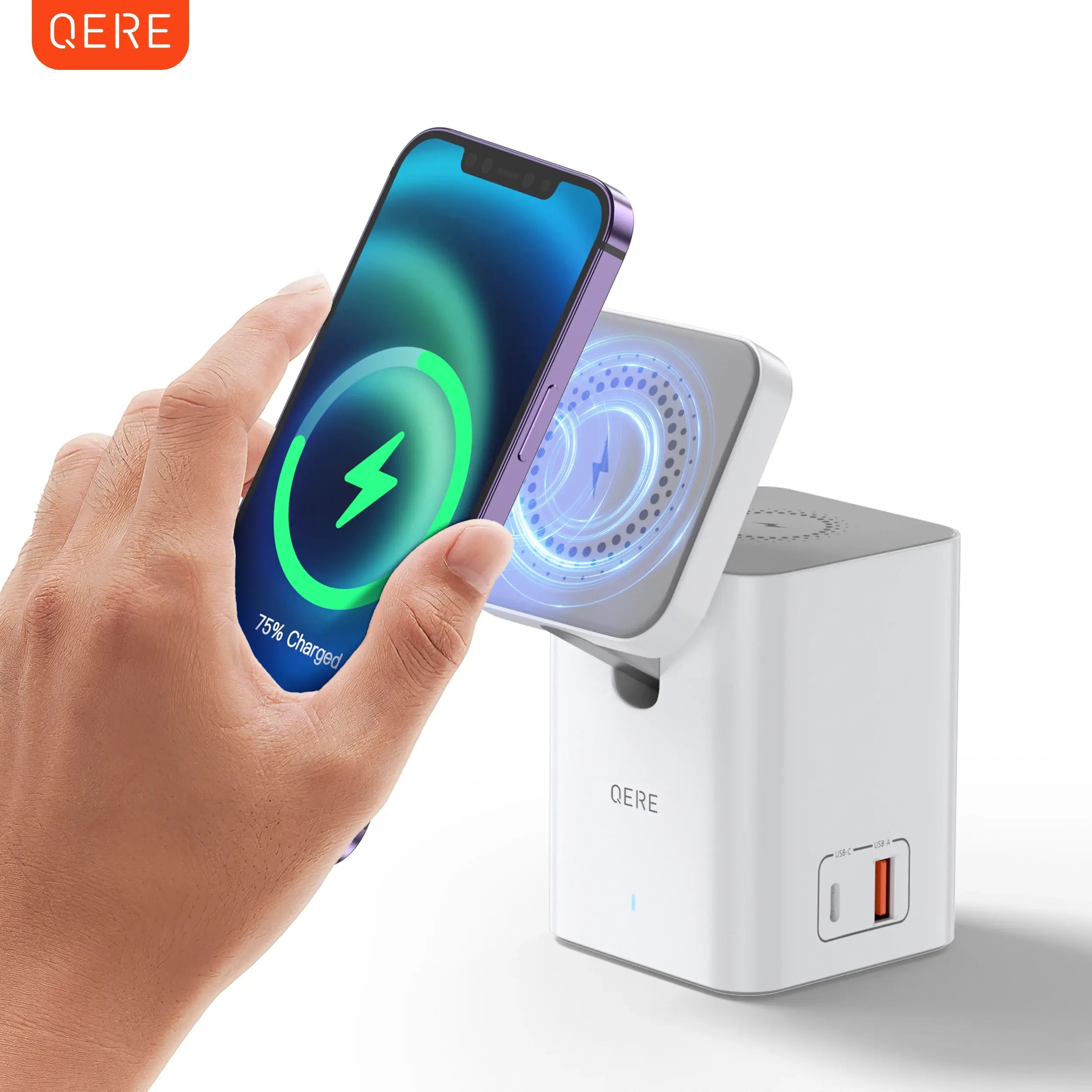 Wireless Charger QERE Mobile Phone Magnetic Station Fast Charging