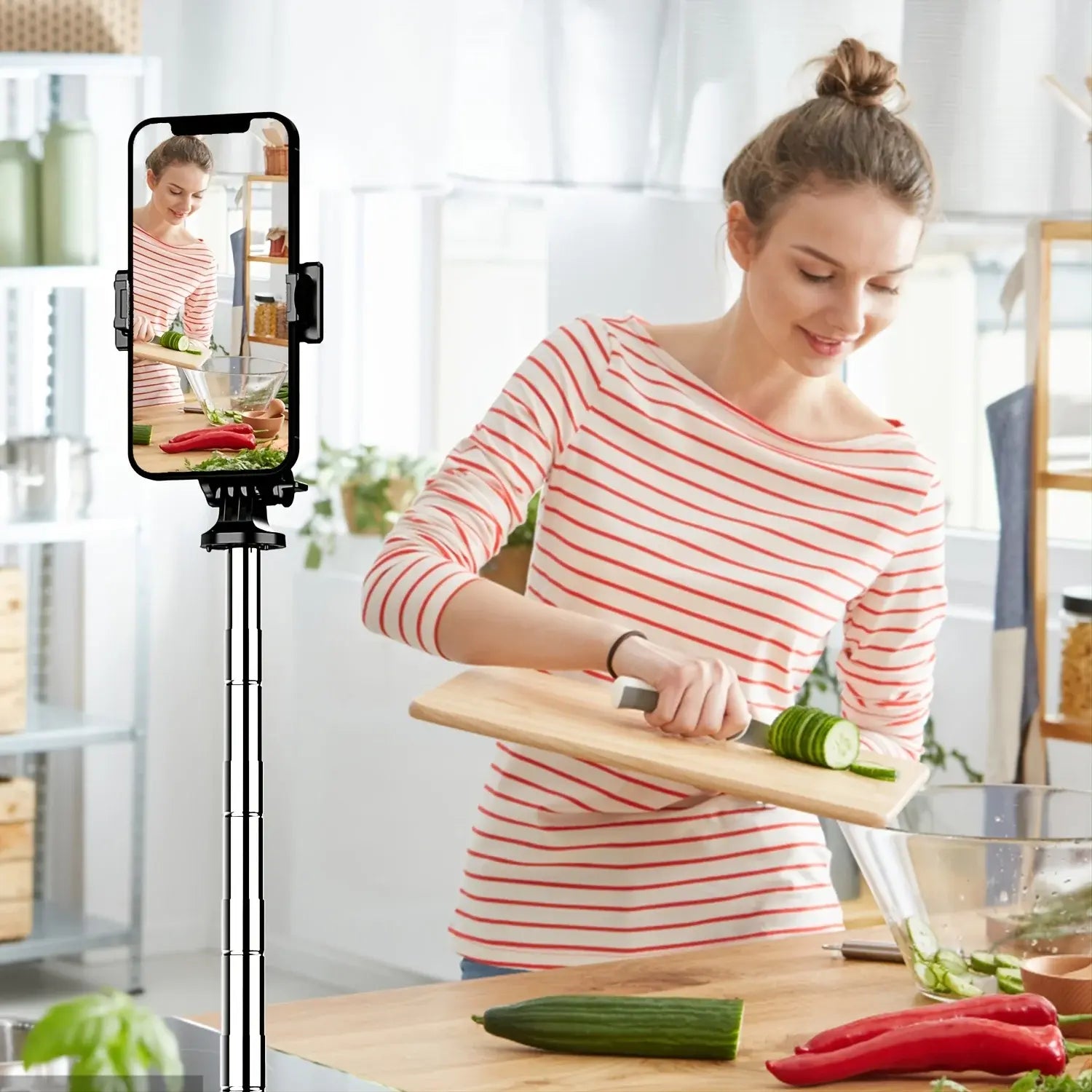 Wireless Selfie Stick Foldable Phone Stand